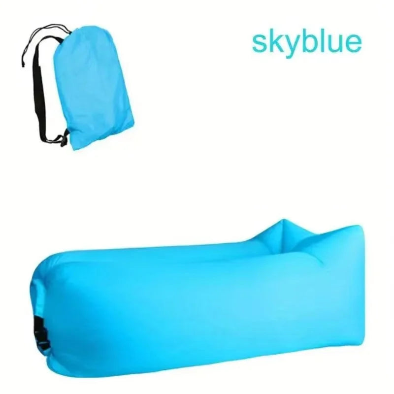 Inflatable Lounger Air Sofa Extra Thick Foldable Couch Outdoor Beach