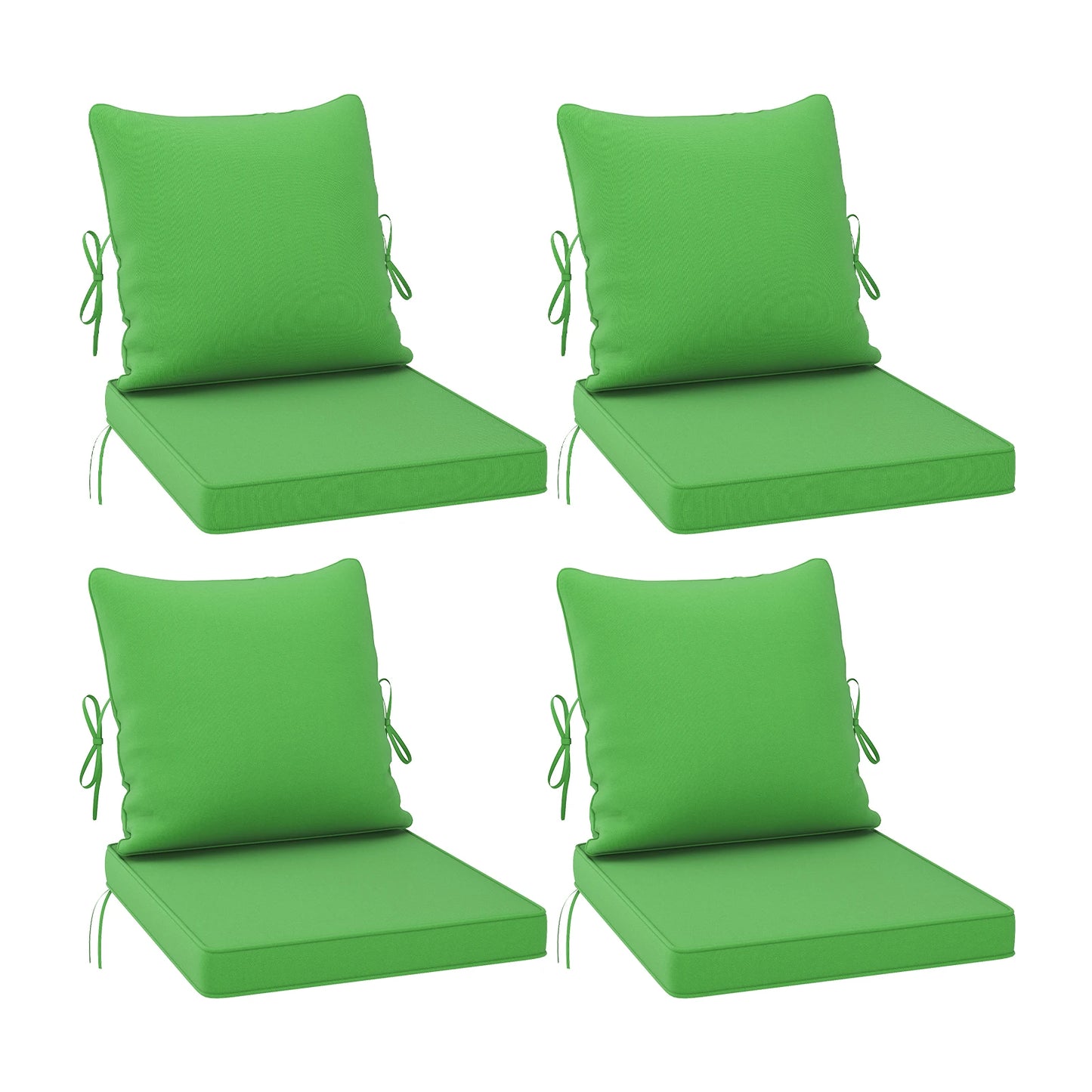 FARINI Outdoor Chair Cushions Set Of 2 With Removable Covers For Patio Furniture
