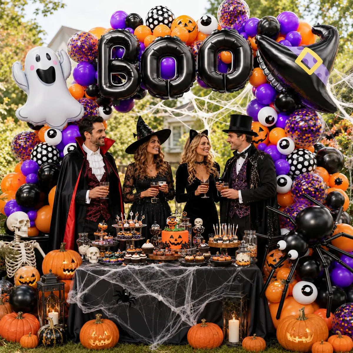 Halloween Balloon Arch Kit for Party Decorations and Festive Events