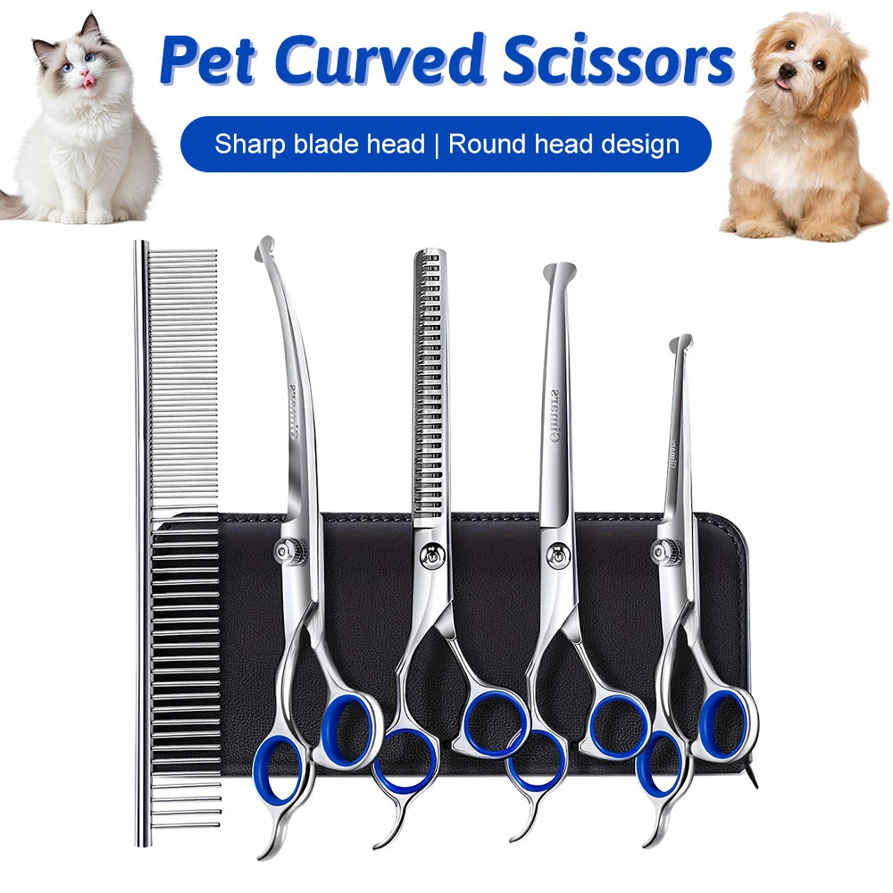 Professional 7 In 1 Stainless Steel Dog Grooming Scissors