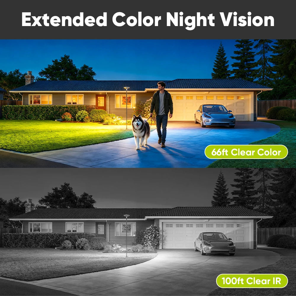 SANNCE 8MP PoE Security Camera Outdoor, IP67 8CH NVR with 2.8mm 4K Bullet Cameras, H.265 Built-in Mic, AI Human Vehicle Detection, Dual Light Night Vision Home Surveillance Cameras ONVIF
