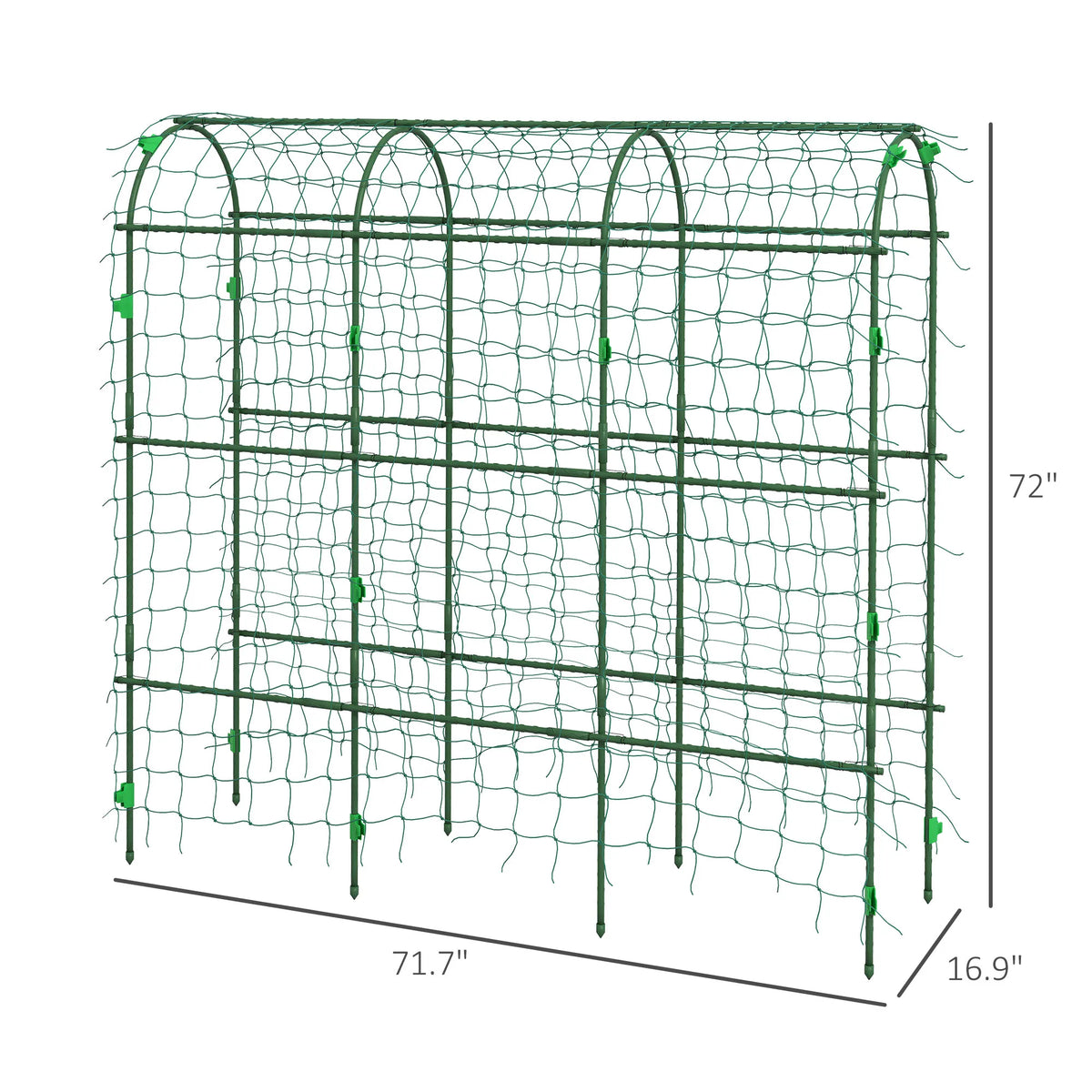 Outsunny Garden Trellis for Climbing Plants Outdoor, 72" Tall