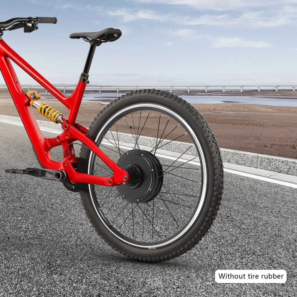Ebike Conversion Kit, 700C 48V 1000W Brushless Motor, Electric Bicycle Wheel Rear, Aluminum Alloy Frame, High Load 264lbs, Safety Brake Handle Included