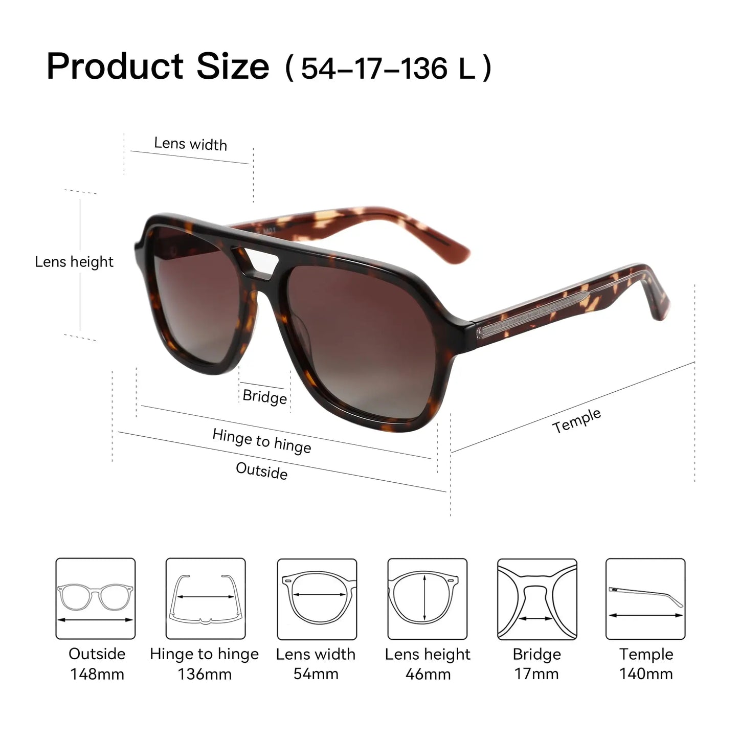 ZENOTTIC Retro Aviator Sunglasses for Men Polarized: Pilot Shades for Daily Life - UV400 Protection Square Sun Glasses