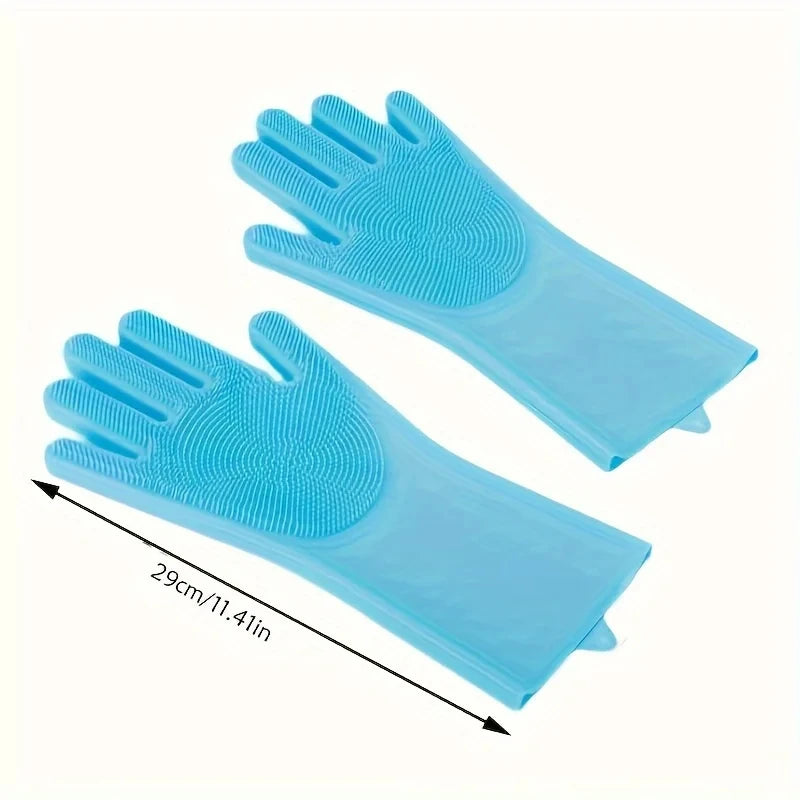 Silicone Pet Grooming Cleaning Gloves For Dogs And Cats
