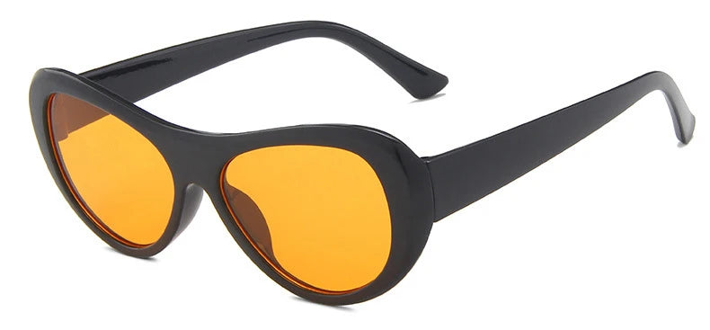 Clout Goggles Kurt Cobain Sunglasses Men Vintage Oval Glasses Retro Female Male Eyewear UV400 Fashion Trendy Shades for Outdoor Driving Travel Beach Anti Glare Eye Protection Classic Style Unisex Sun Glasses sunglasses women