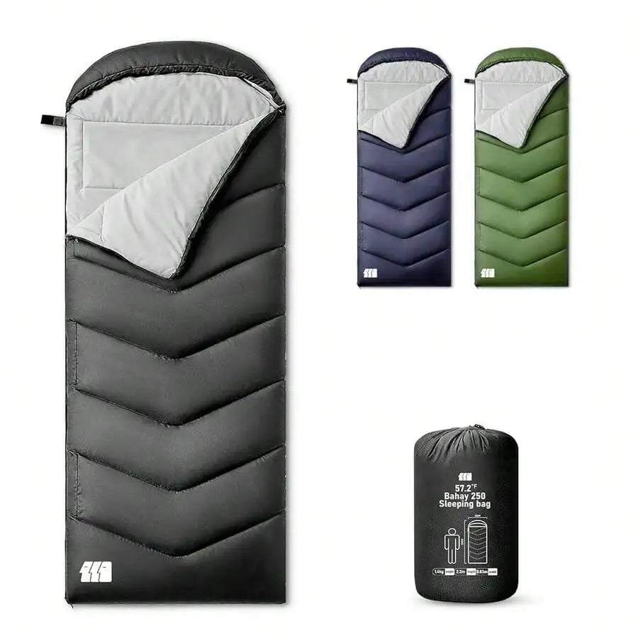 Sleeping Bags For Adults Warm Weather, Waterproof, Lightweight BackpacFKing Camping 3 Seasons 3lb Sleeping Bag With Compression