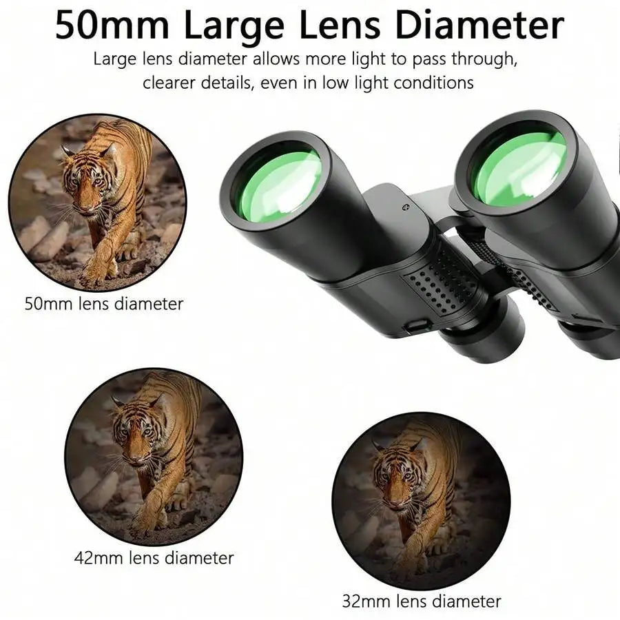 180x100 HD High Definition Zoom Powerful Binoculars Day/Low Night Optics Hunting & Case Travel Night Vision