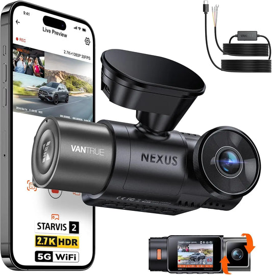 Vantrue N2X 2.7K HDR Dashboard Camera Dual 5G WiFi GPS