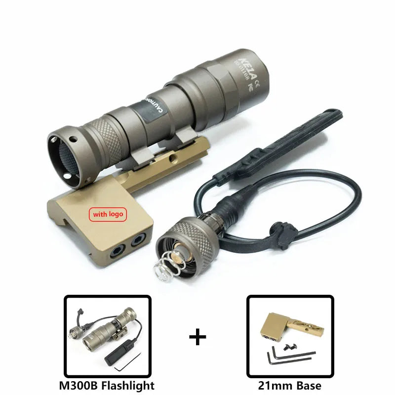 Tactical M300 M60 LED Flashlight for Airsoft with MLOK Mount