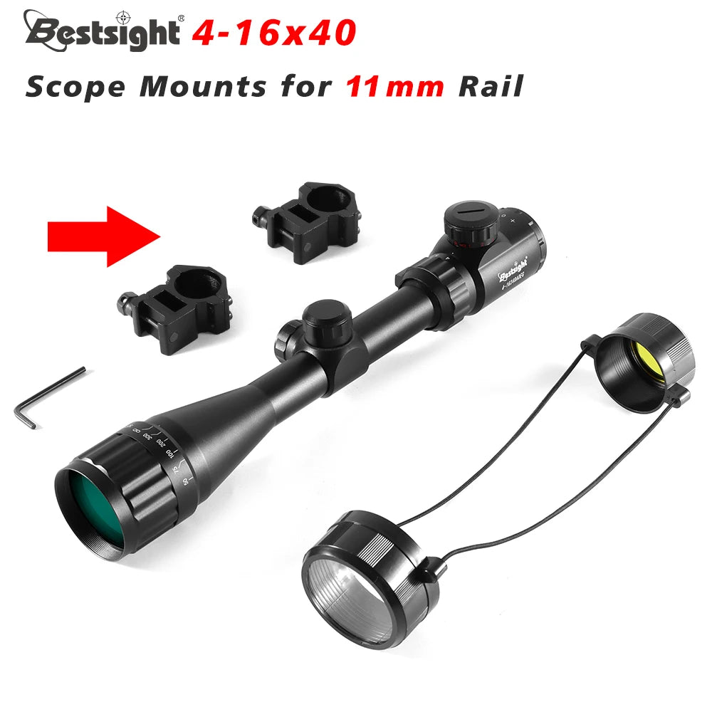 Nabila 4 16x40 AOEG Rifle Scope With Red Green Illuminated Dot