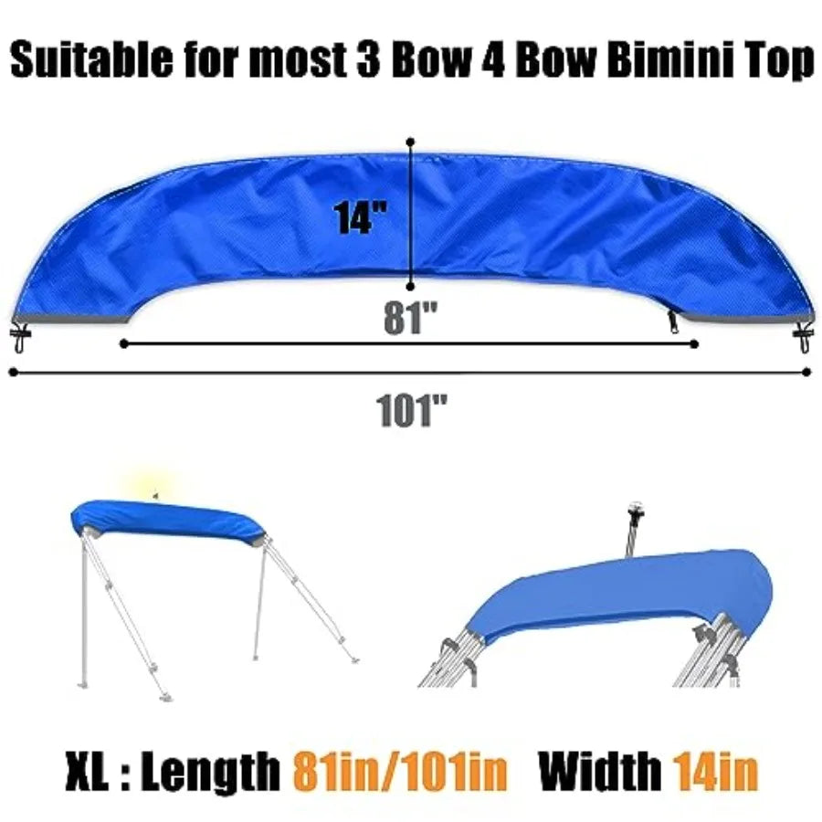 Bimini Top Boot Cover Three To Four Bow Waterproof 600D