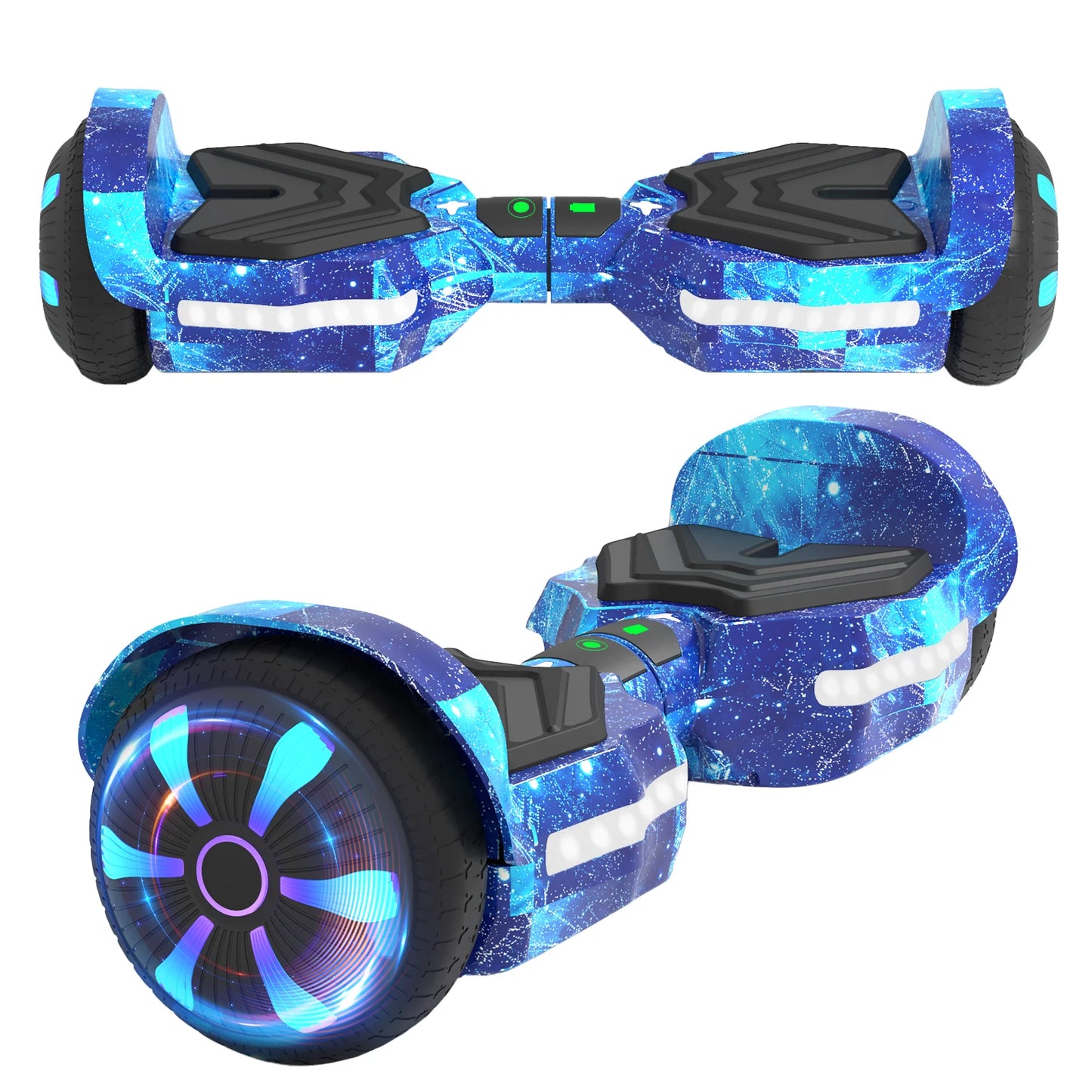 SIMATE Electric Scooter 6.5 inch All Terrain Off Road Hoverboard with Bluetooth Speakers and LED Lights, UL2272 Certified Self Balancing Scooter