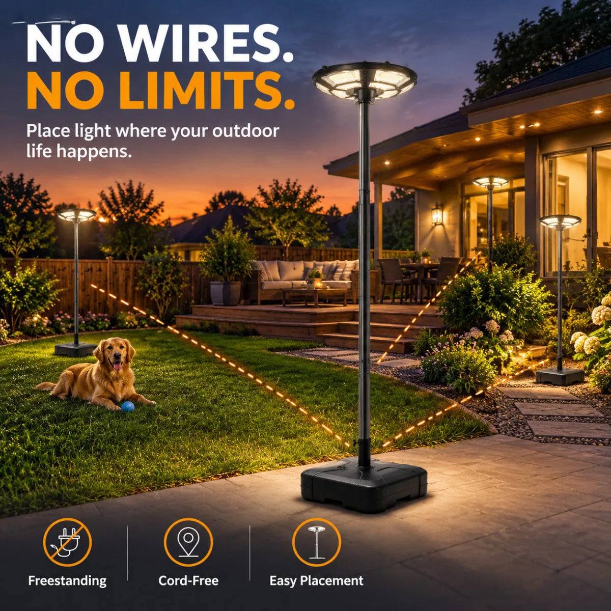 Morglad Wireless Solar Post Light With Remote And Sensor