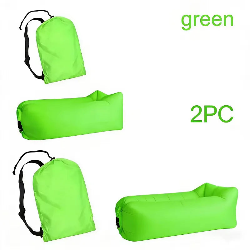 Inflatable Lounger Air Sofa Extra Thick Foldable Couch Outdoor Beach