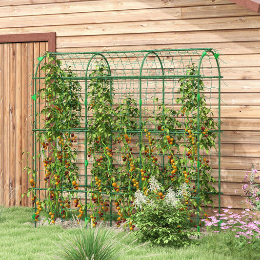 Outsunny Garden Trellis for Climbing Plants Outdoor, 72" Tall