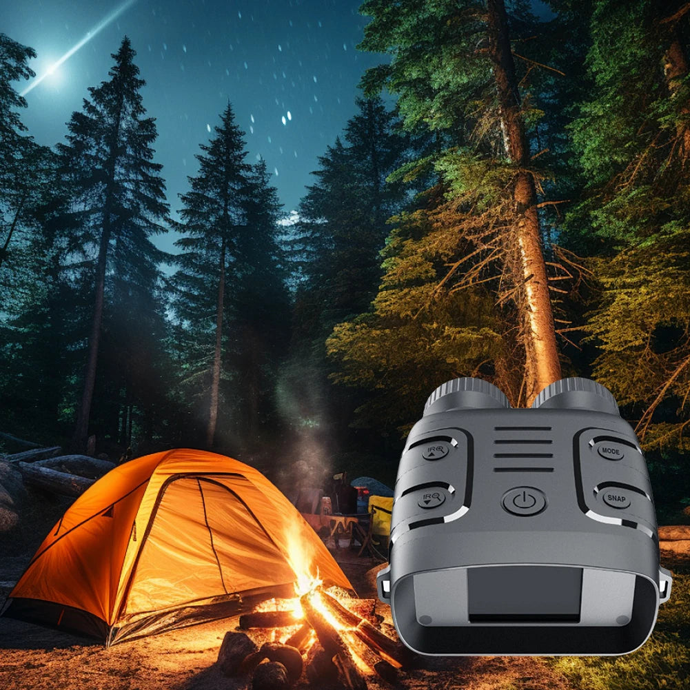 HD 1080P Adult Infrared Digital Night Vision Binoculars 2.4-inch Screen 5 X Digital Zoom for Saving Camping Photos and Videos