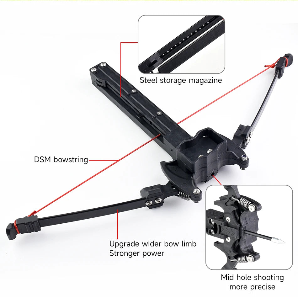 Folding Bow And Steel Ball Combo For Archery Practice