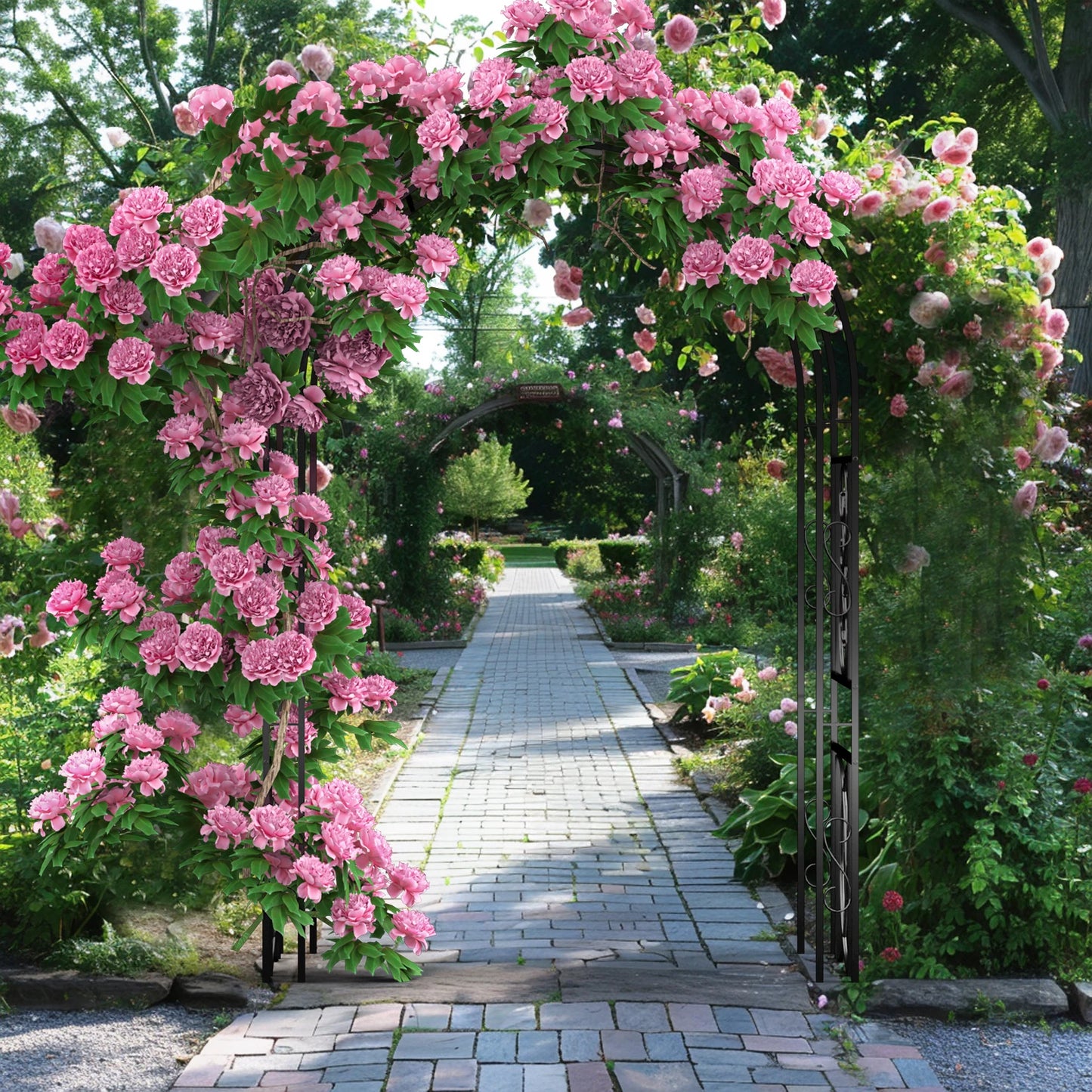 Heavy Duty Iron Garden Arbor Trellis For Climbing Plants