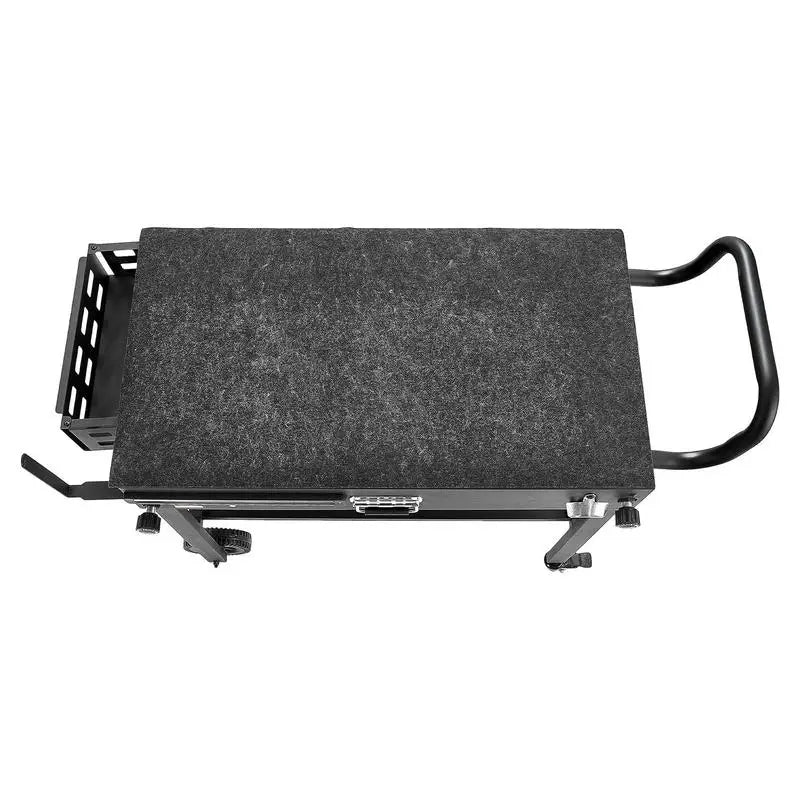 Outdoor Grill Cart, 31.0 X 17.0 Inch Tabletop Size Grilling Table, Foldable Outdoor Cooking Table with Tissue Holder, Wheels, Magnetic Tool Rack, BBQ Prep Tables for Picnic, Kitchen, Courtyard