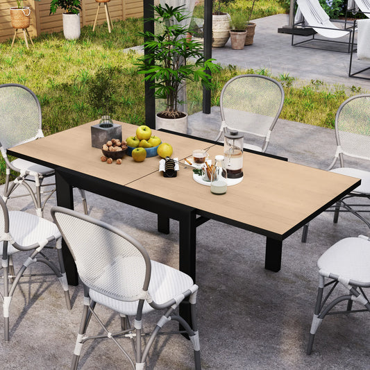 Expandable Aluminum Outdoor Dining Table