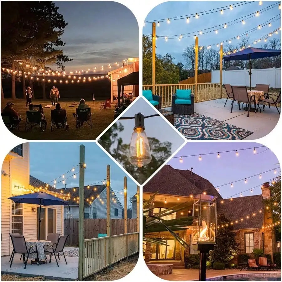 Solar String Lights LED Shatterproof Waterproof Outdoor Garden Patio Decor