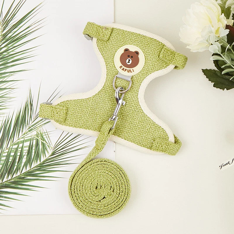 Padded Rabbit Harness And Leash Set For Outdoor Walking