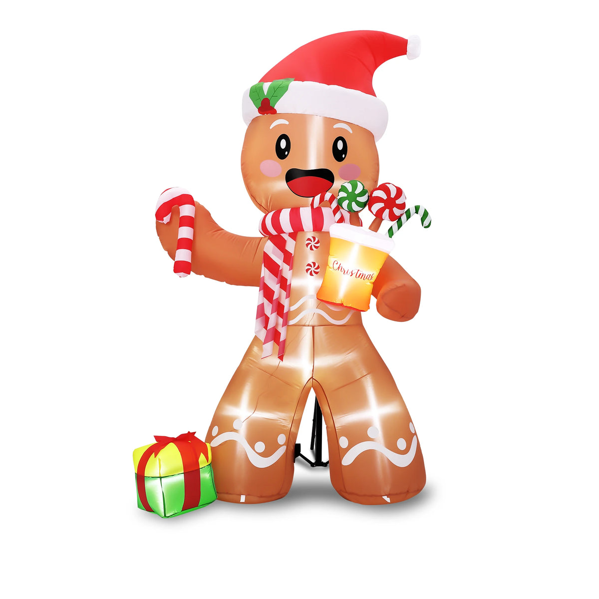 HiMISS Christmas Gingerbread Man Inflatable Outdoor Yard Decor