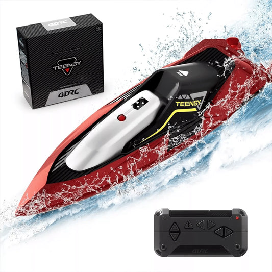 4DRC S5 fast remote control boat 2.4 GHz 20+MPH high-speed remote control rowing boat, water speedboat, submarine for swimming pools and lakes rowing, remote control, rechargeable boat battery, children's model, outdoor swimm