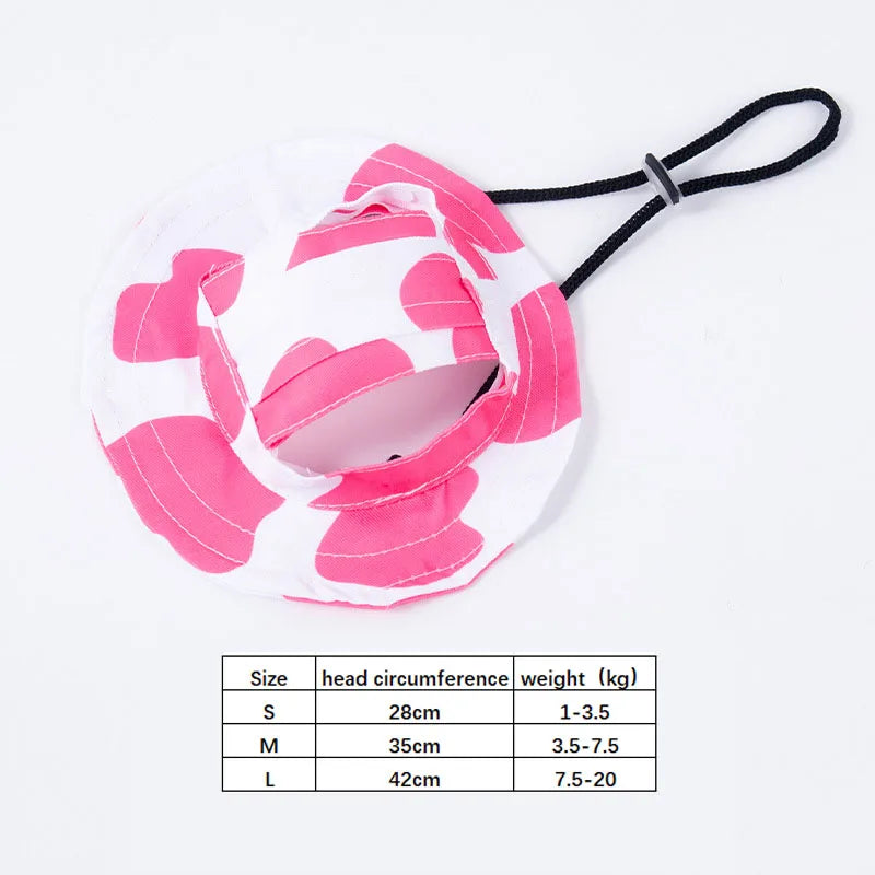 Pets With Ear Holes Adjustable Baseball For Medium Small Dogs Summer Dye Cats Sun Cap Outdoor Hat Pet Supplies