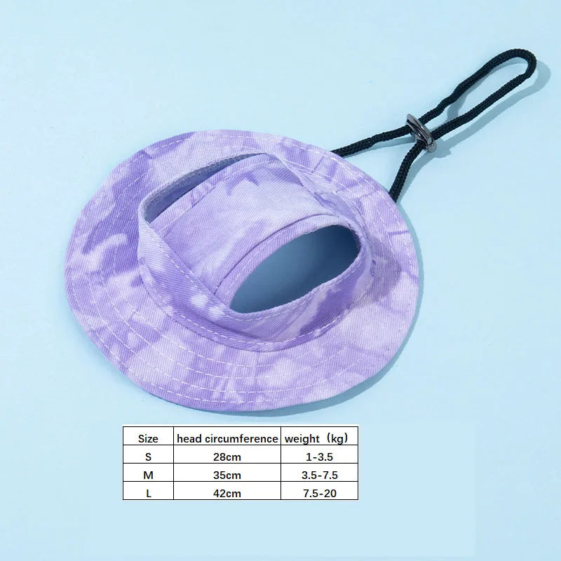 Pets With Ear Holes Adjustable Baseball For Medium Small Dogs Summer Dye Cats Sun Cap Outdoor Hat Pet Supplies