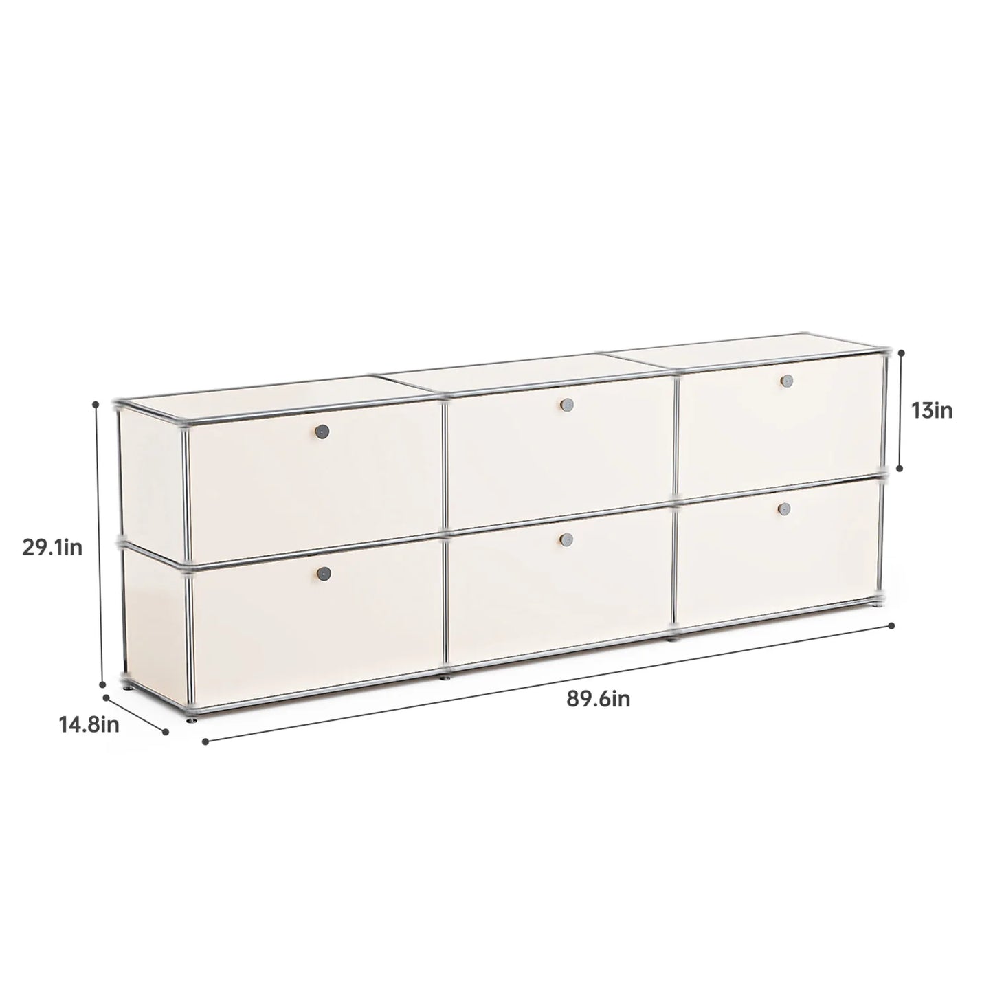 Storage Cabinet Stainless Steel Modern TV Stand Organizer