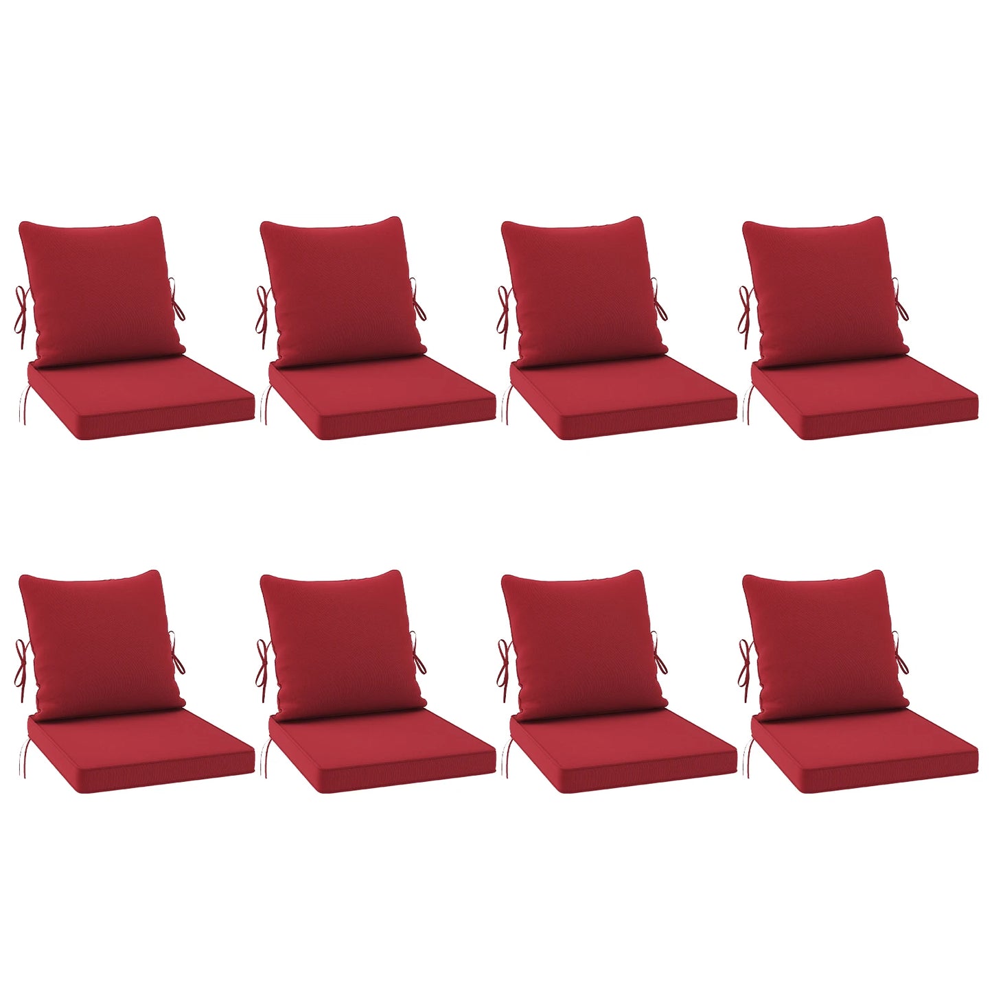 FARINI Outdoor Chair Cushions Set Of 2 With Removable Covers For Patio Furniture