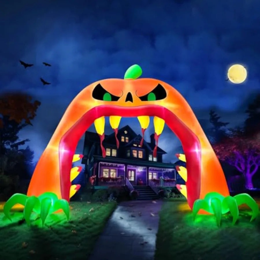 MDNG Halloween Pumpkin Archway Inflatable Decoration With Built In Fan