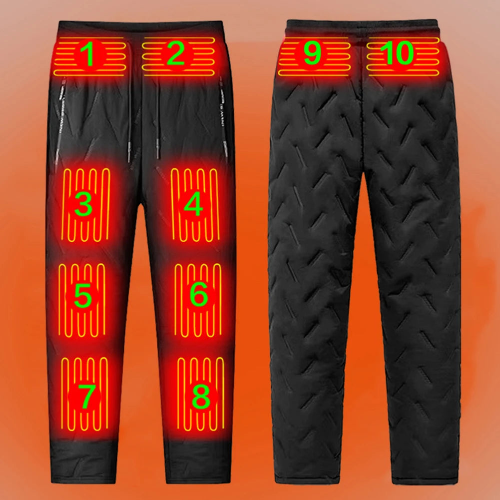 Unisex Heating Trousers 10 Heating Zones Electric Thermal Trousers 3 Temperature Modes Waterproof Winter Outdoor Must Have