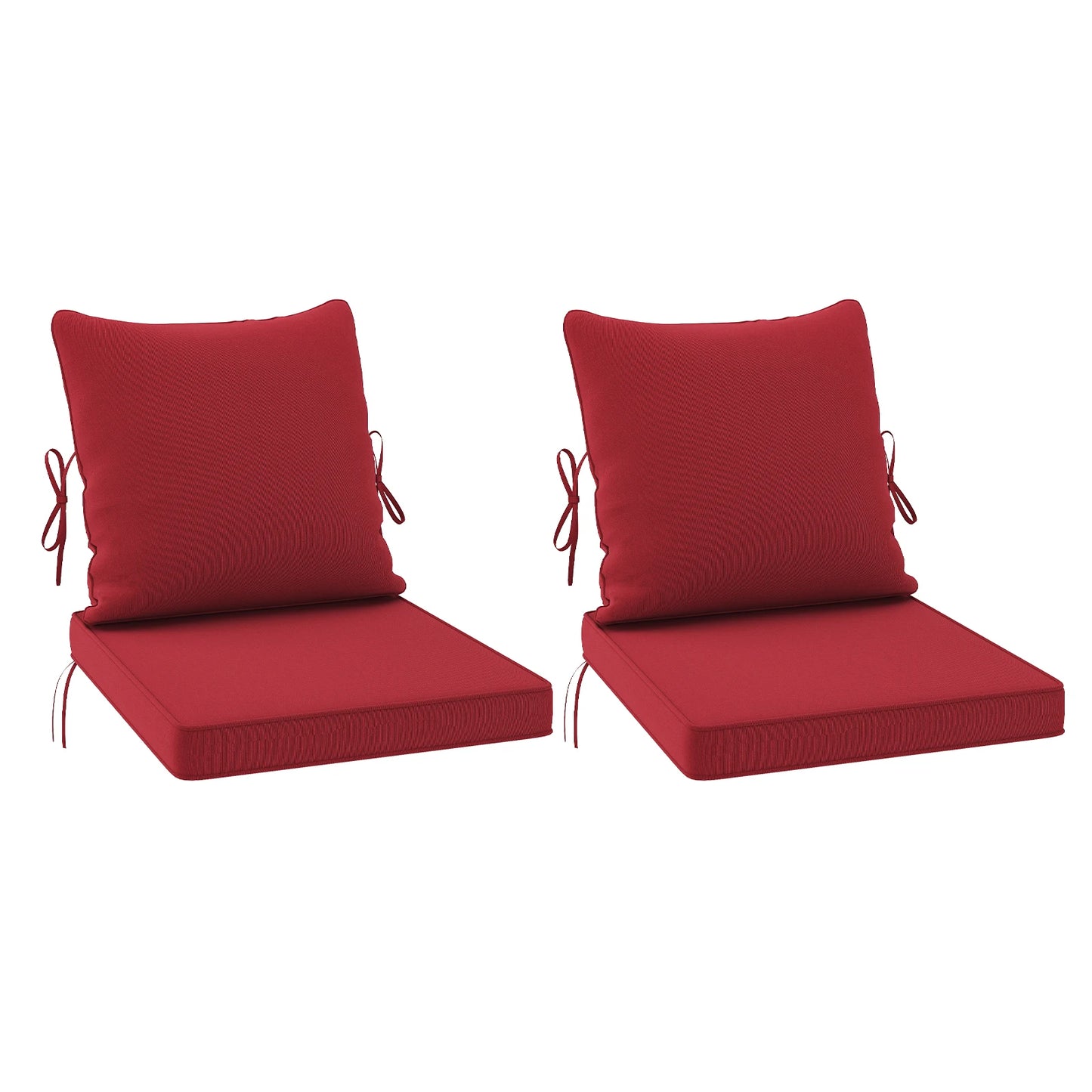 FARINI Outdoor Chair Cushions Set Of 2 With Removable Covers For Patio Furniture