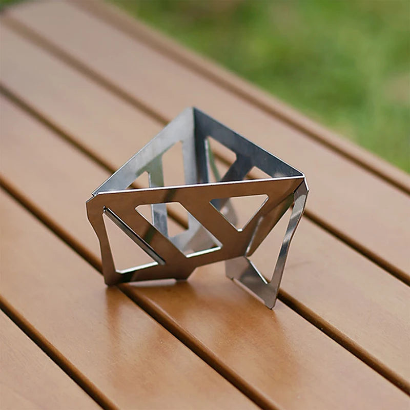 Coffee Drip Rack Outdoor Camping Portable Stainless Steel Folding Funnel Filter Cup Coffee Stove Coffee Residue Filter