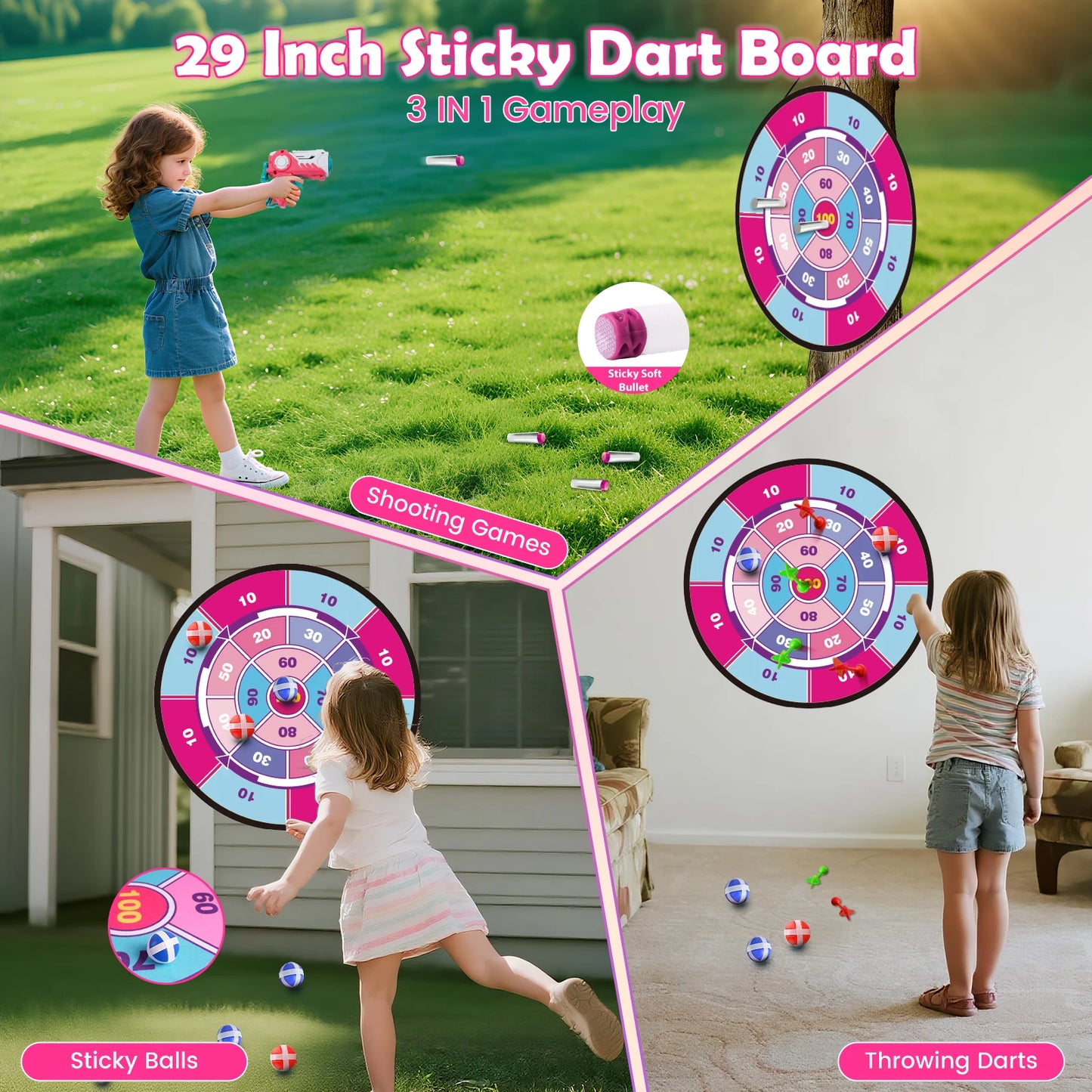 VATOS Night Light Bow Arrow Archery Toy For Girls Indoor