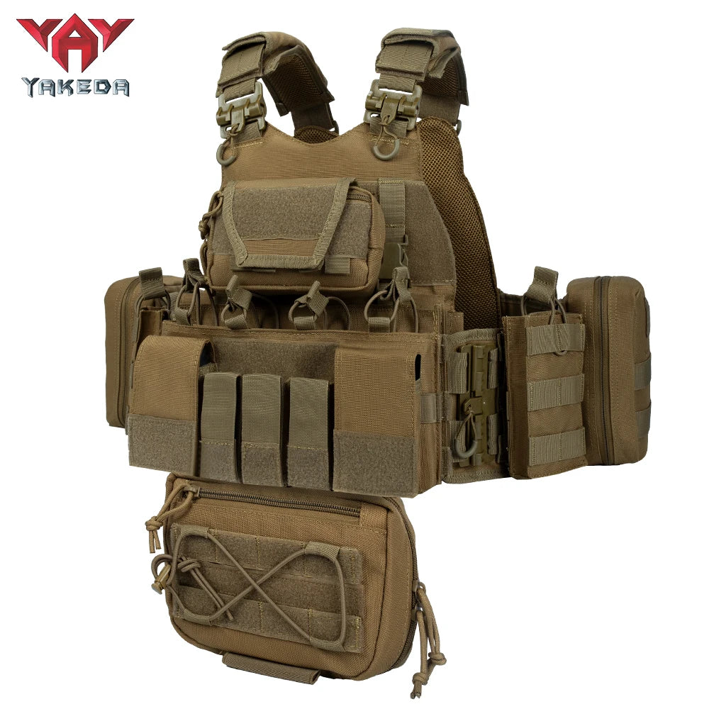 YAKEDA Quick Release Tactical Vest With MOLLE Gear