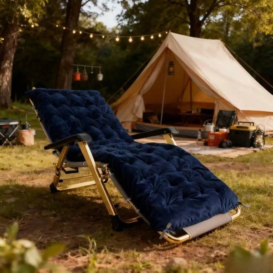 Portable Outdoor Camping Mattress, Camping Cot Pad For Folding Bed For Adults, Oxford Fabric With Storage Pocket, Great For Camp