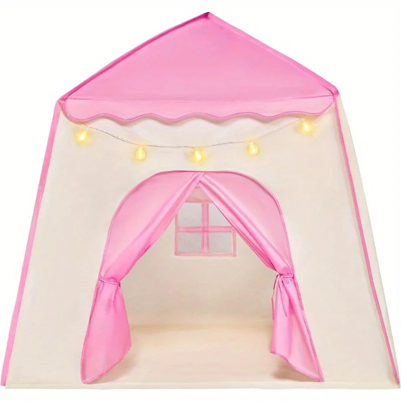 Joyfy Princess Castle Play Tent With LED Lights For Kids Indoor Outdoor