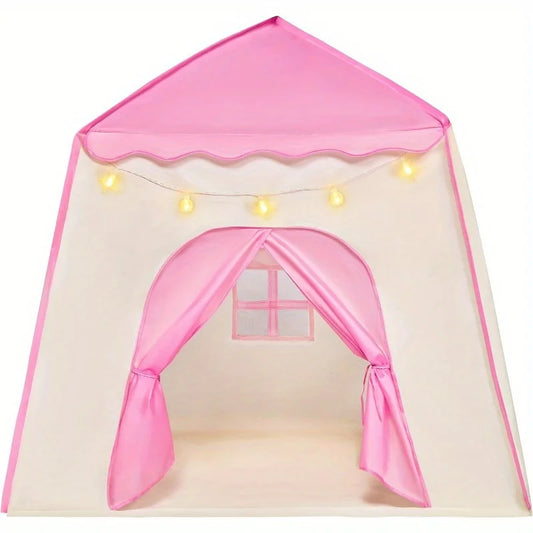 Joyfy Princess Castle Play Tent With LED Lights For Kids Indoor Outdoor
