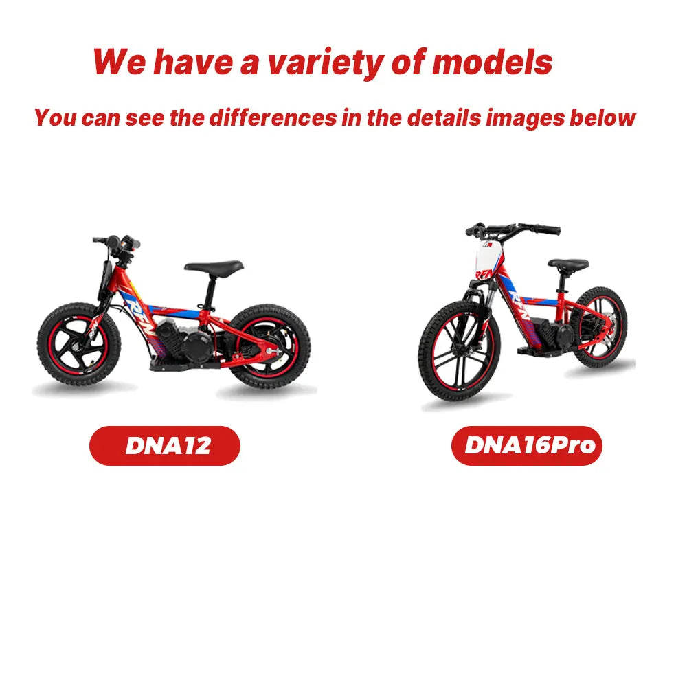 RFN Kids Electric Balance Bike – Motor, Multi Speed Mode, Off Road Electric Dirt Bike With Aluminum Frame ,Ebike for Ages 3+