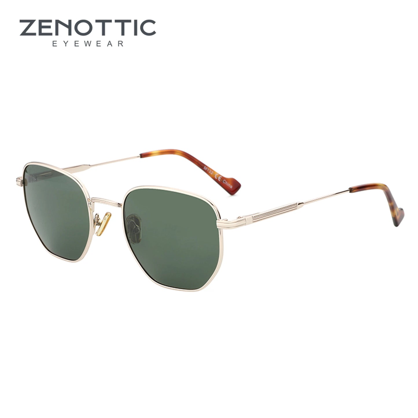 ZENOTTIC Sunglasses for Men Women -  Hexagon Polarized UV Protection Metal Frame Fashion Sun Glasses for Driving