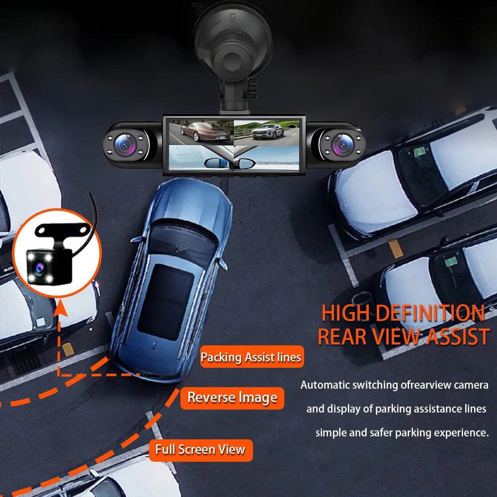 4 Channel Dashcam With Night Vision And Loop Recording