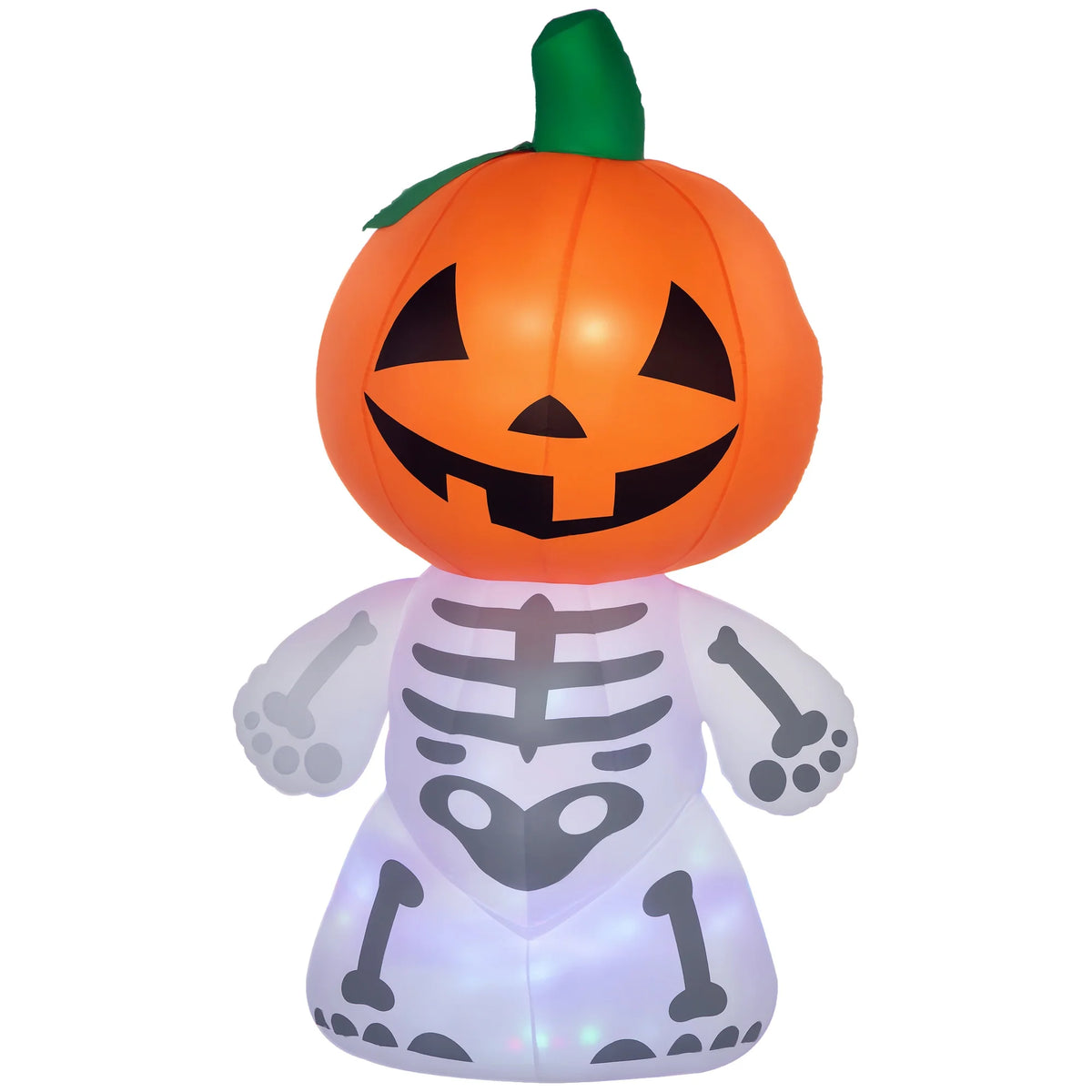 HOMCOM Inflatable Halloween Pumpkin Figure With LED Lights Outdoor Display