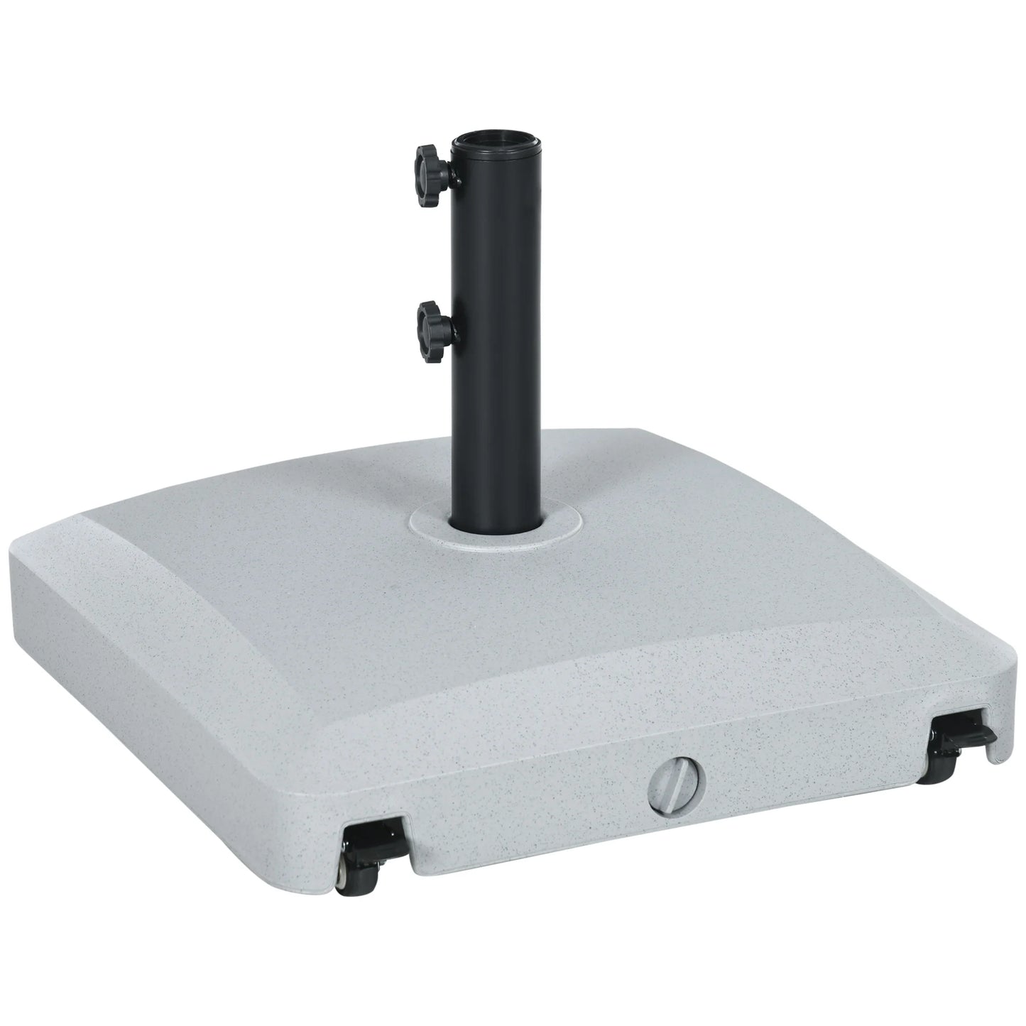 Patio Umbrella Base with Wheels, Water or Sand Filled, Gray