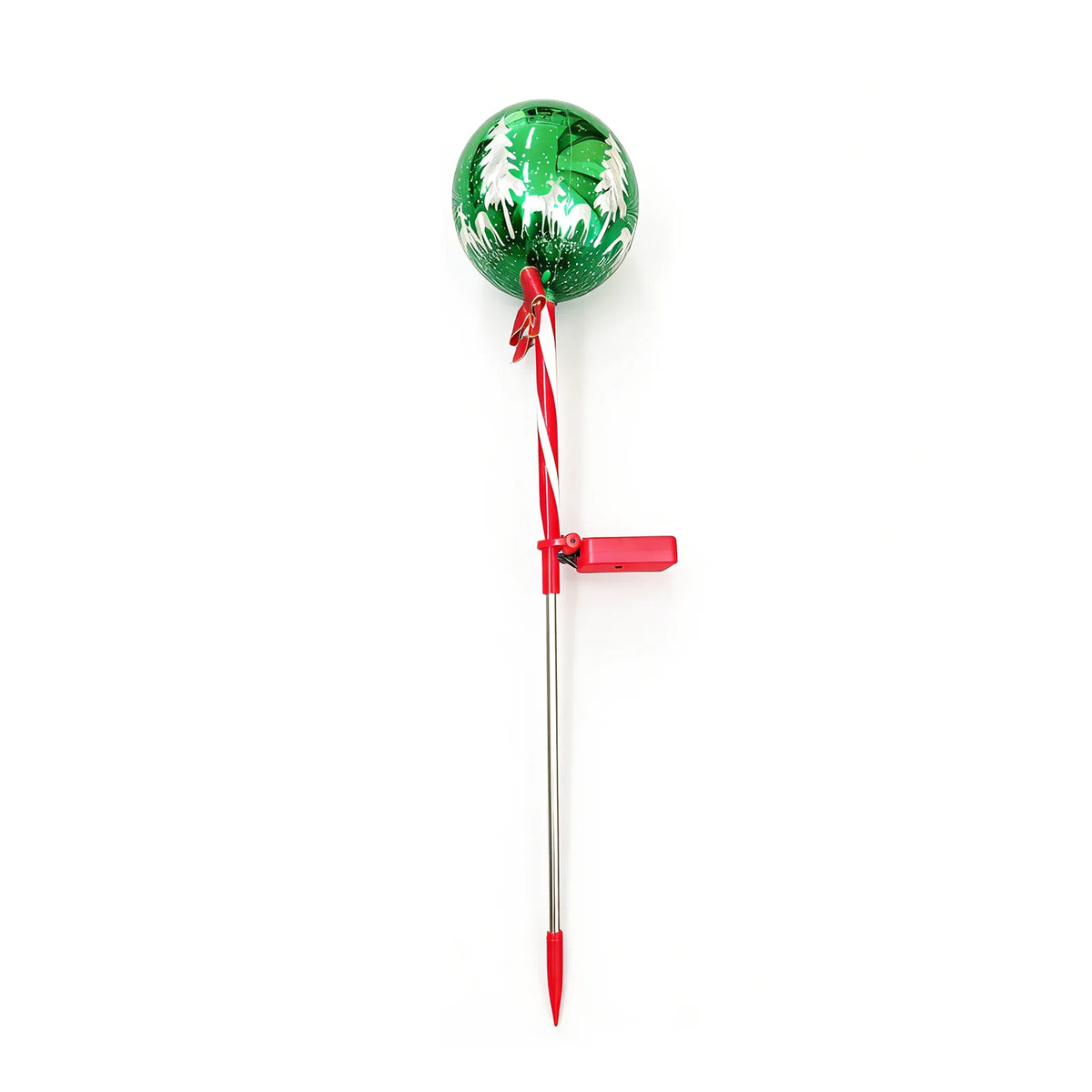Outside Solar Christmas Lights, Christmas Garden Solar Ball Pile Light, Garden Christmas Tree Snowflake Elk Santa Claus Pile Lantern Ball, for Garden Pathway Home Cemetery Decorations