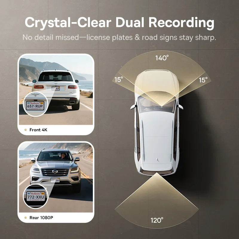 Baseus 4K Dash Cam With Sony STARVIS Sensor ADAS GPS