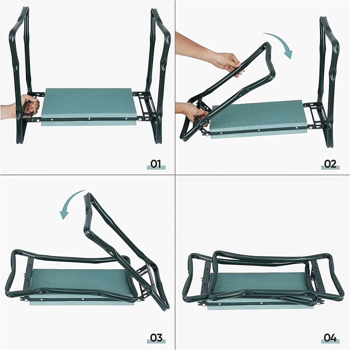 Garden Kneeler and Seat Folding Bench Portable With Foam EVA